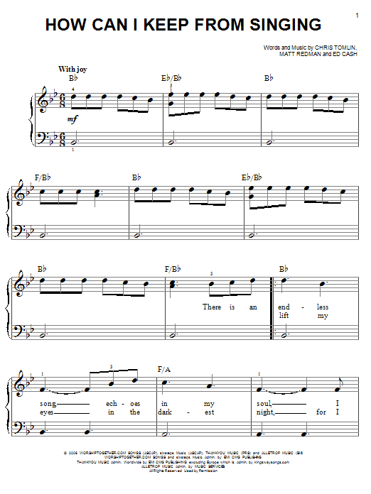 Chris Tomlin How Can I Keep From Singing sheet music notes and chords. Download Printable PDF.