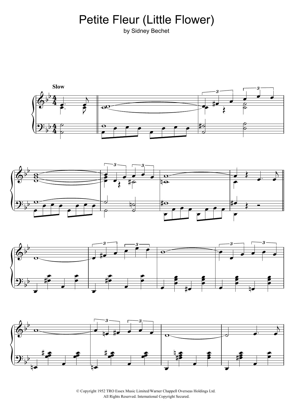 Chris Barber's Jazz Band "Petite Fleur (Little Flower)" Sheet Music PDF Notes, Chords Jazz Score Solo Download Printable. SKU: