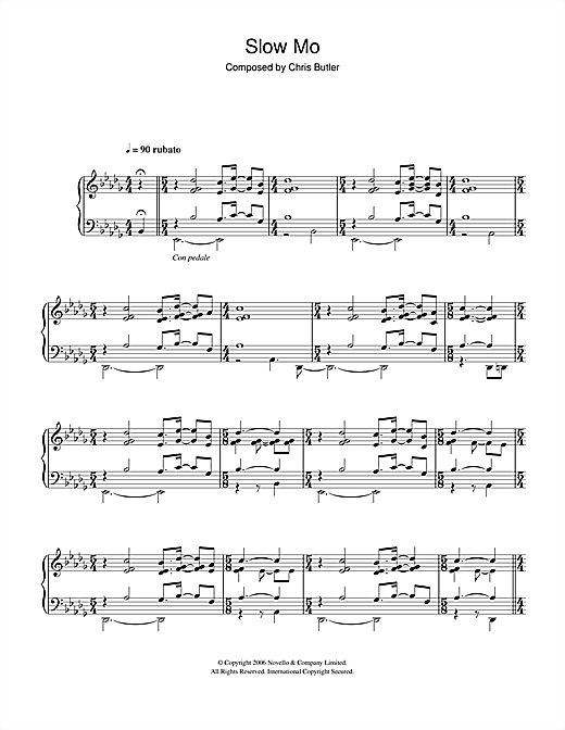 Learn to play Chris Butler Slow Mo sheet music for Piano Solo in minutes. Chris Butler Slow Mo sheet music notes and chords