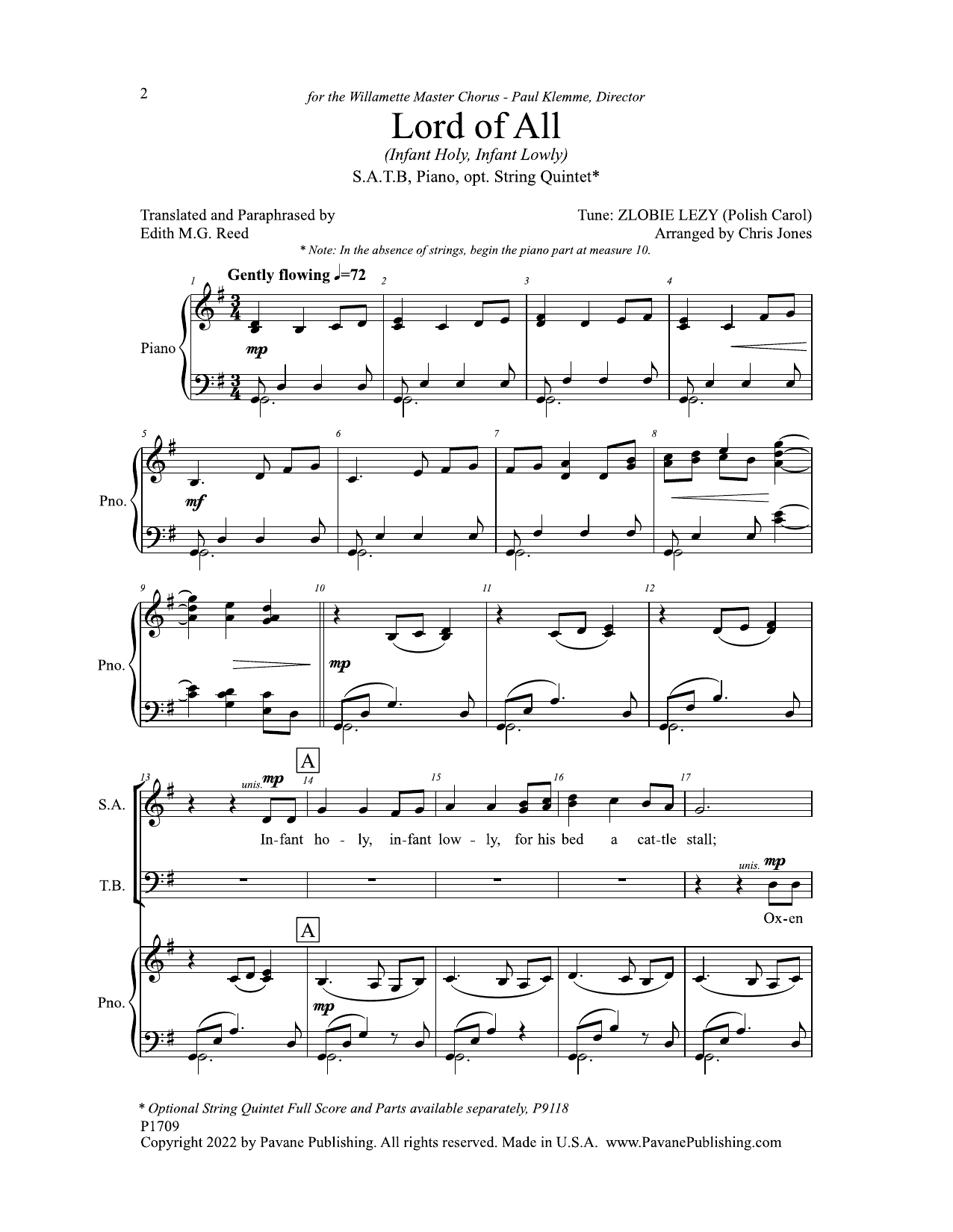 Learn to play Chris Jones Lord Of All (Infant Holy, Infant Lowly) sheet music for SATB Choir in minutes. Price: 3.9900$ Chris Jones Lord Of All (Infant Holy, Infant Lowly) sheet music notes and chords arranged for SATB Choir