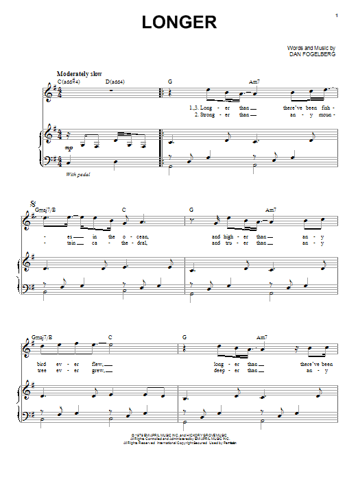 Chris Mann Longer sheet music notes and chords. Download Printable PDF.