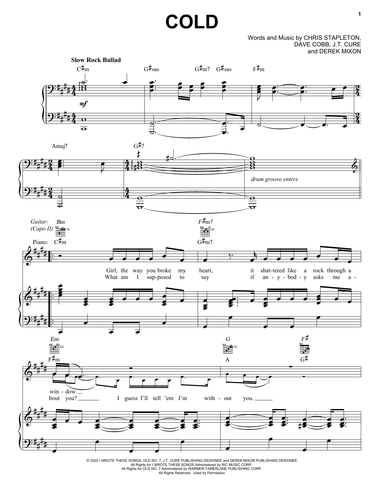 Chris Stapleton Cold Sheet Music For Guitar Chords Lyrics Download chris-stapleton-cold-sheet-music-for-guitar-chords-lyrics-download