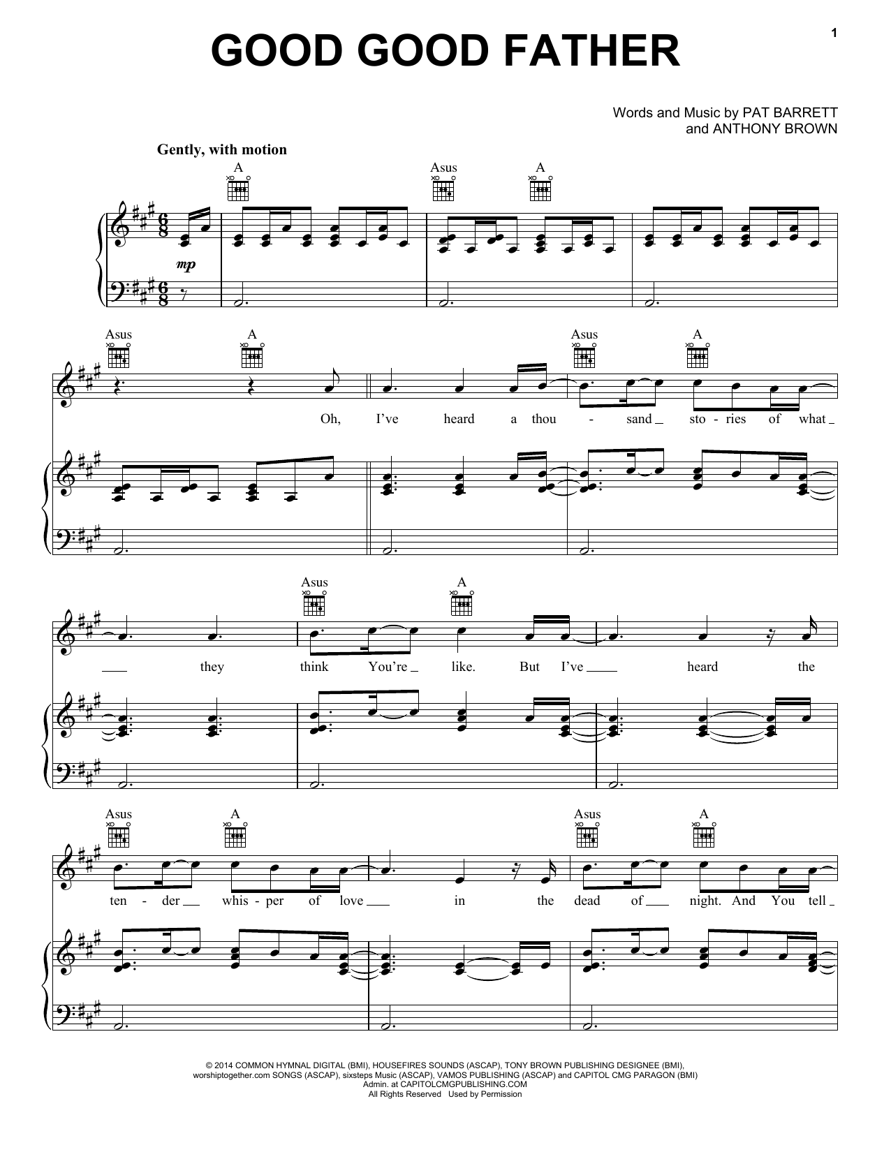 Chris Tomlin Good Good Father sheet music notes and chords. Download Printable PDF.