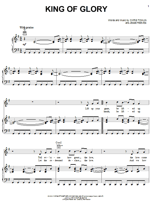 Chords king of glory Third Day