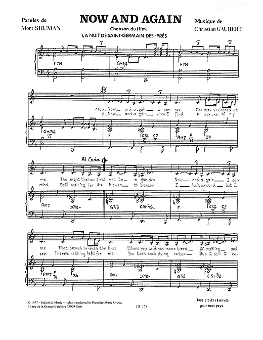 Christian Gaubert Now And Again sheet music notes and chords. Download Printable PDF.