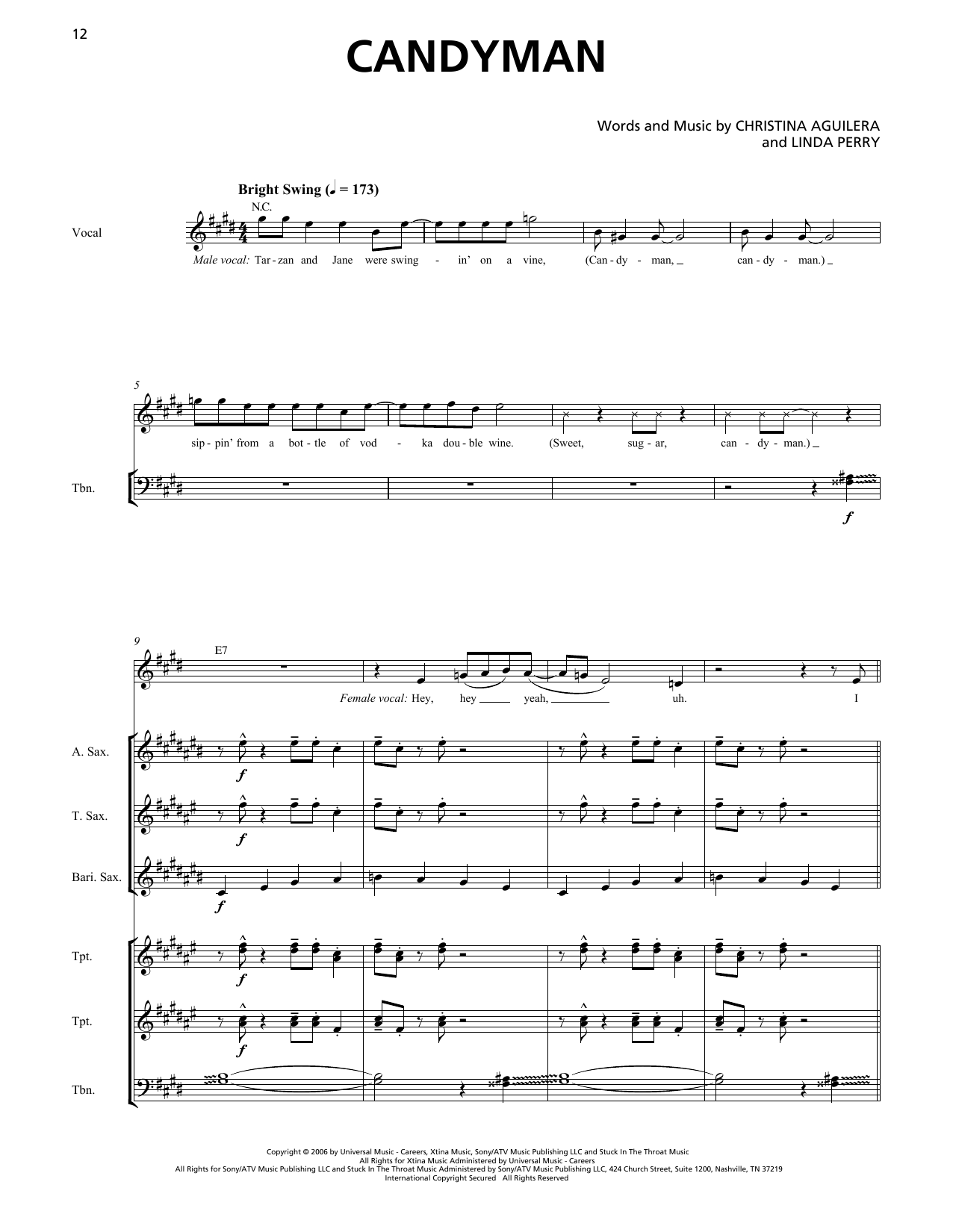 Learn to play Christina Aguilera Candyman (Horn Section) sheet music for Transcribed Score in minutes. Price: 7.8900$ Christina Aguilera Candyman (Horn Section) sheet music notes and chords arranged for Transcribed Score