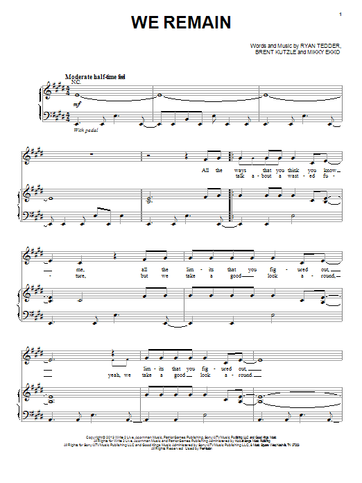 Christina Aguilera We Remain sheet music notes and chords. Download Printable PDF.