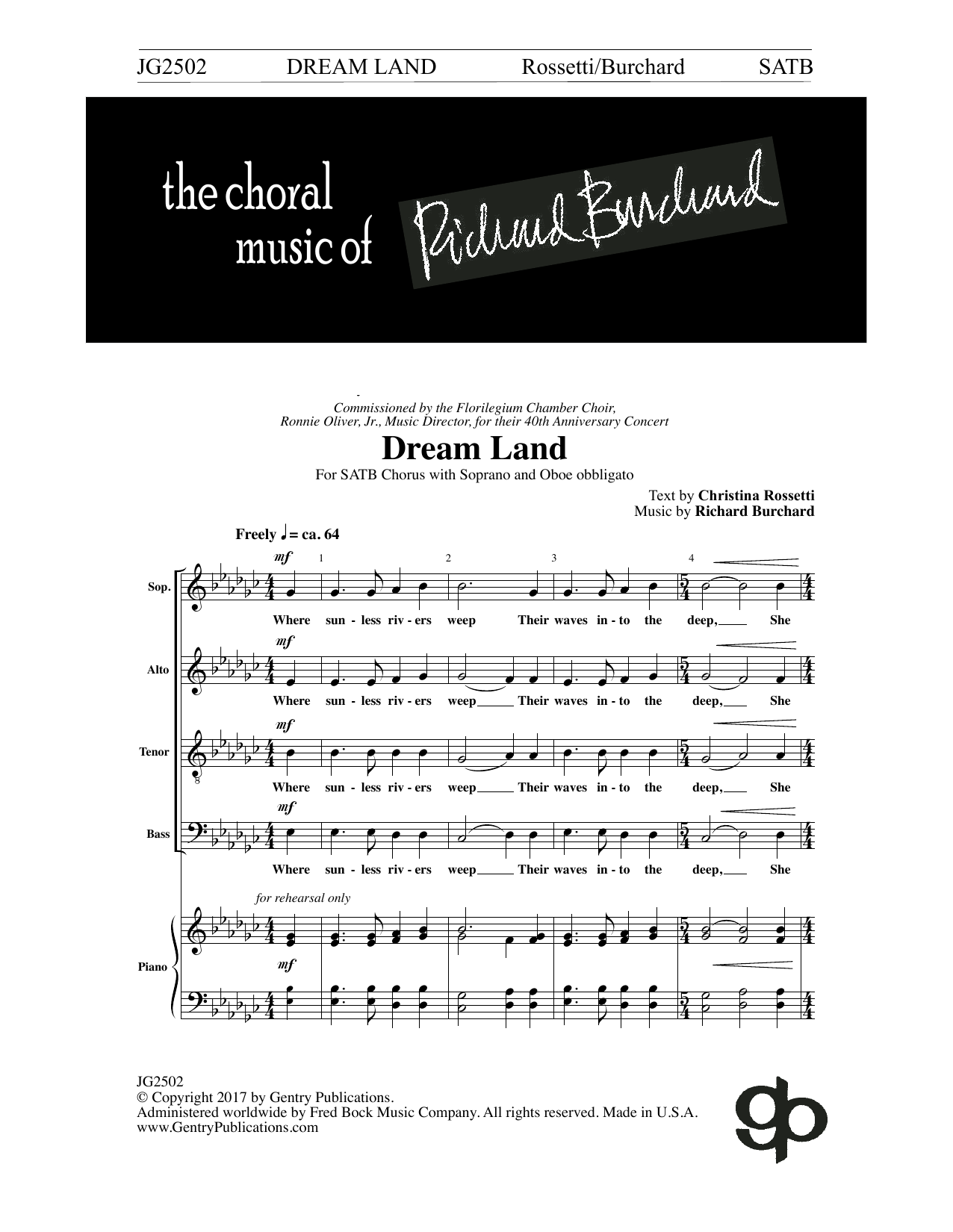 Christina Rossetti Dream Land sheet music notes and chords. Download Printable PDF.