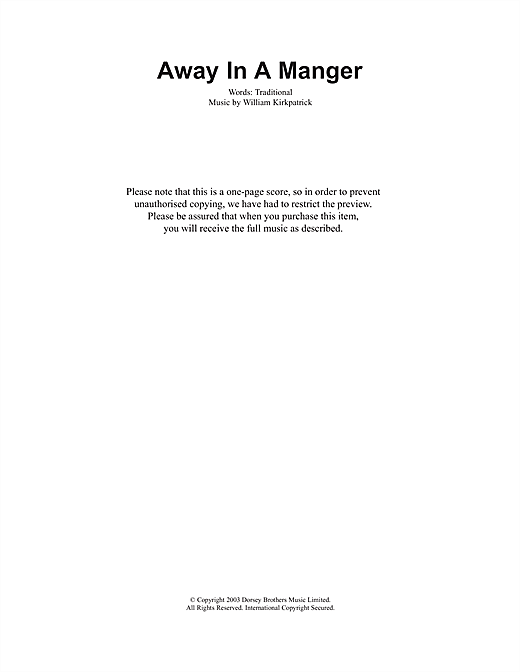 Learn to play Christmas Carol Away In A Manger sheet music for Guitar Chords/Lyrics in minutes. Christmas Carol Away In A Manger sheet music notes and chords. Download Printable PDF.