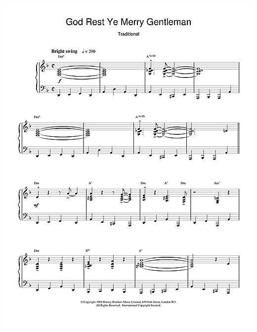 Learn to play Christmas Carol God Rest Ye Merry, Gentleman (jazzy arrangement) sheet music for Piano Solo in minutes. Christmas Carol God Rest Ye Merry, Gentleman (jazzy arrangement) sheet music notes and chords