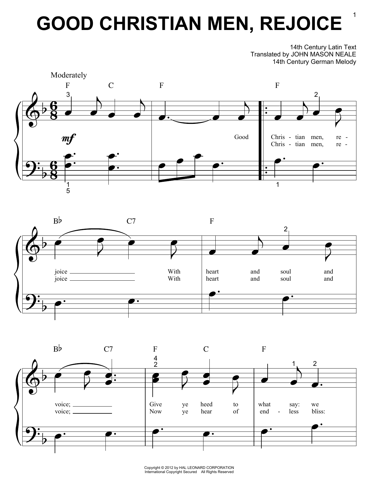 Learn to play Christmas Carol Good Christian Men Rejoice sheet music for Solo Guitar in minutes. Christmas Carol Good Christian Men Rejoice sheet music notes and chords