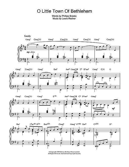 Learn to play Christmas Carol O Little Town Of Bethlehem (jazz version) sheet music for Piano Solo in minutes. Christmas Carol O Little Town Of Bethlehem (jazz version) sheet music notes and chords
