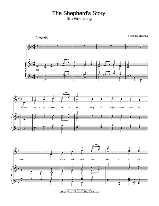 Learn to play Christmas Carol The Shepherd's Story sheet music for Piano & Vocal in minutes. Christmas Carol The Shepherd's Story sheet music notes and chords