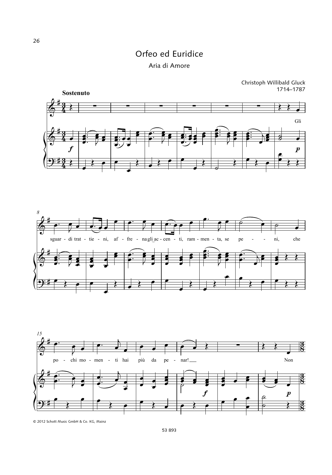 Learn to play Christoph Willibald Gluck Gli Sguardi Trattieni sheet music for Piano & Vocal in minutes. Price: 6.9900$ Christoph Willibald Gluck Gli Sguardi Trattieni sheet music notes and chords arranged for Piano & Vocal