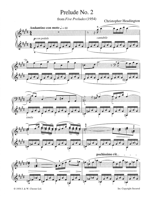 Learn to play Christopher Headington Prelude No. 2 (from Christopher Headington Prelude No. 2 (from