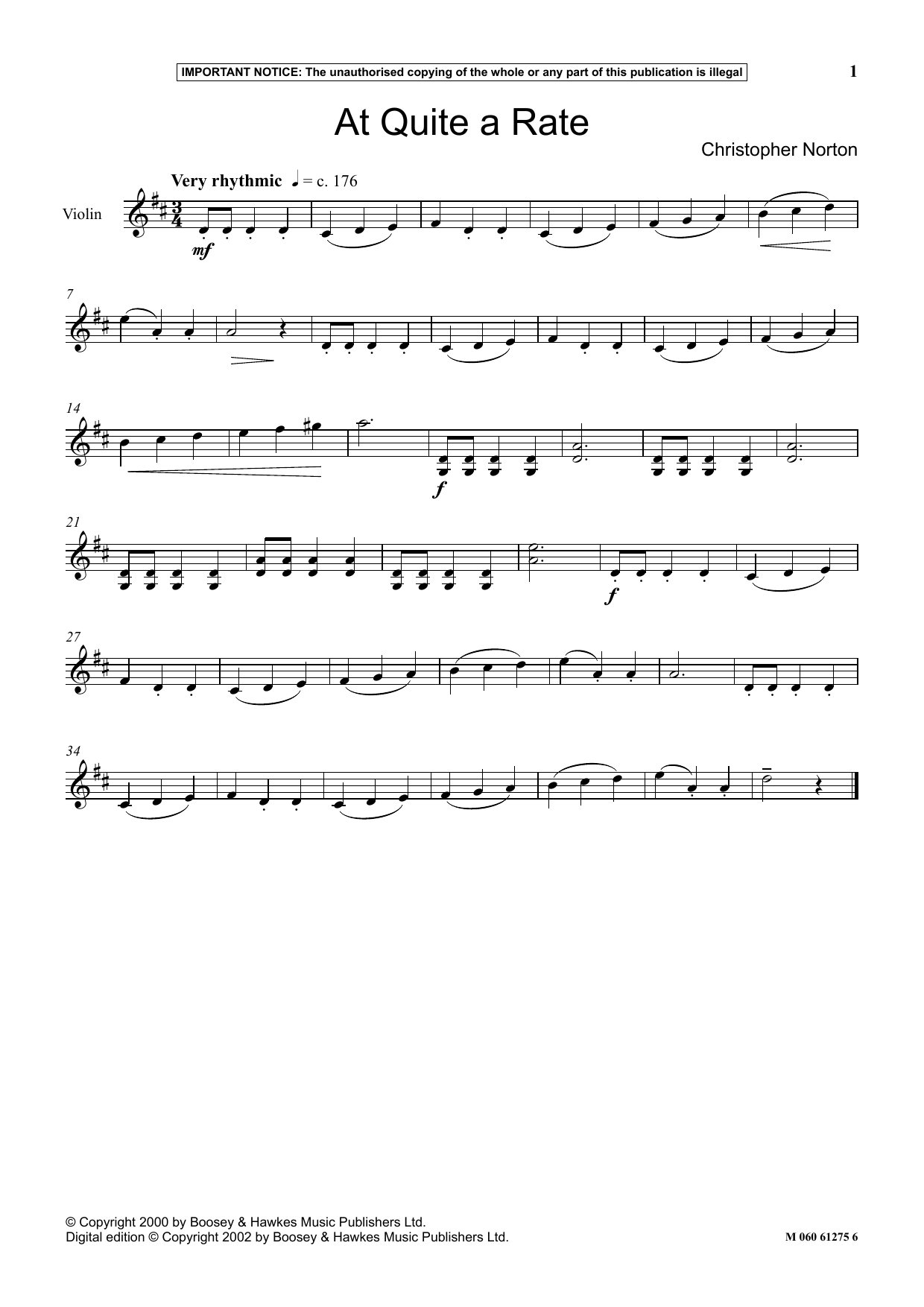 Learn to play Christopher Norton At Quite A Rate sheet music for Instrumental Solo in minutes. Price: 5.9900$ Christopher Norton At Quite A Rate sheet music notes and chords arranged for Instrumental Solo