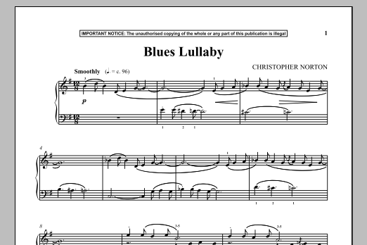 Christopher Norton Blues Lullaby sheet music notes and chords. Download Printable PDF.