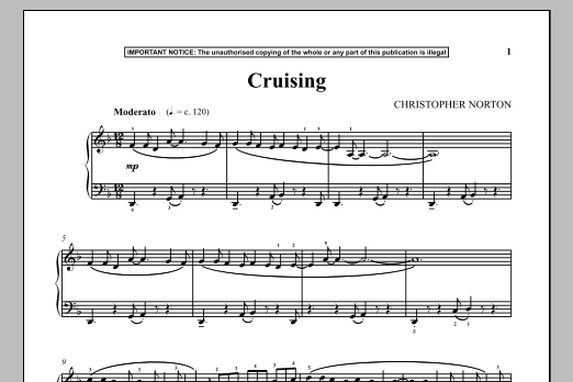 Christopher Norton Cruising sheet music notes and chords. Download Printable PDF.