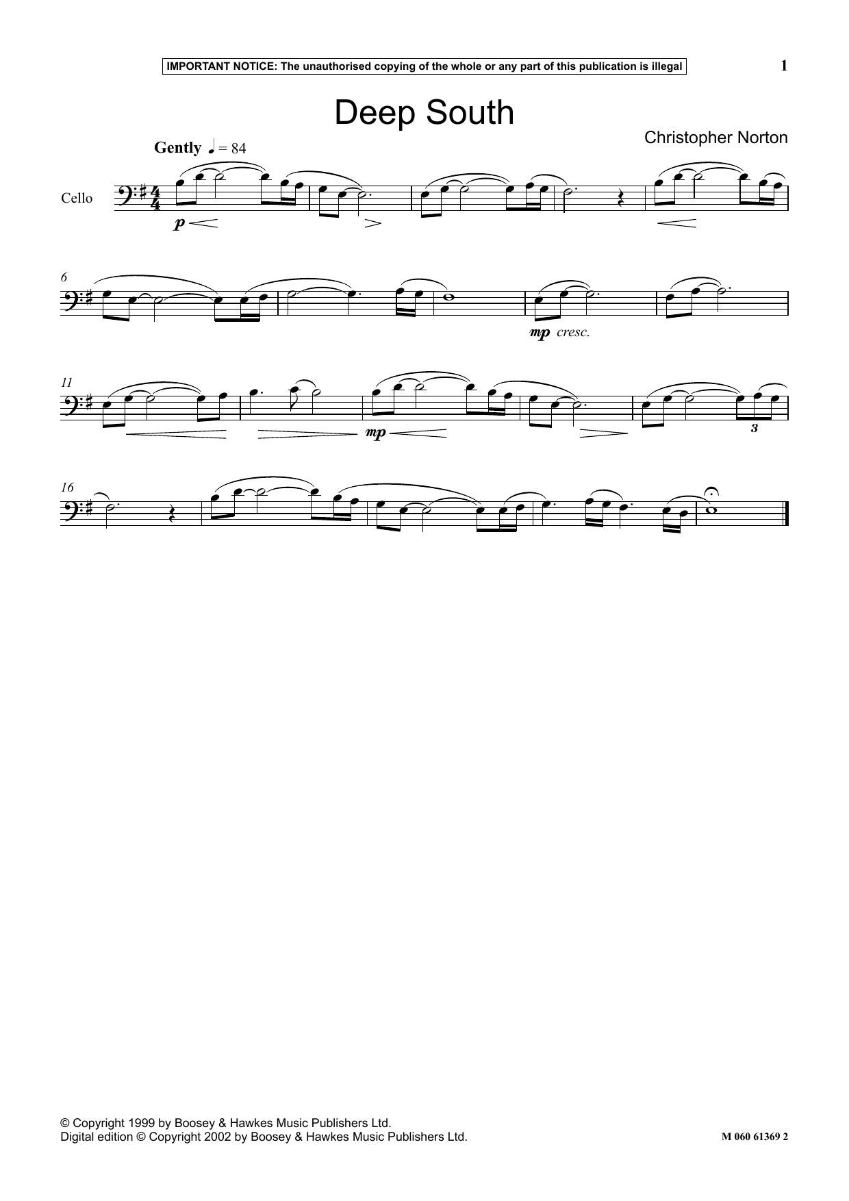 Christopher Norton Deep South sheet music notes and chords. Download Printable PDF.