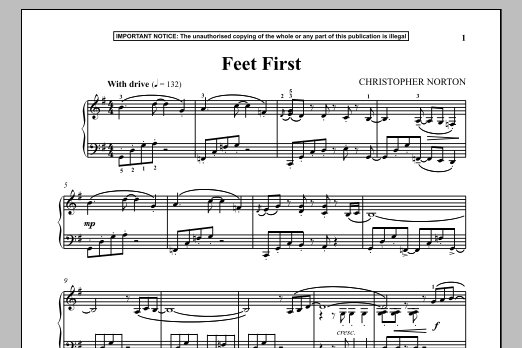 Christopher Norton Feet First sheet music notes and chords. Download Printable PDF.