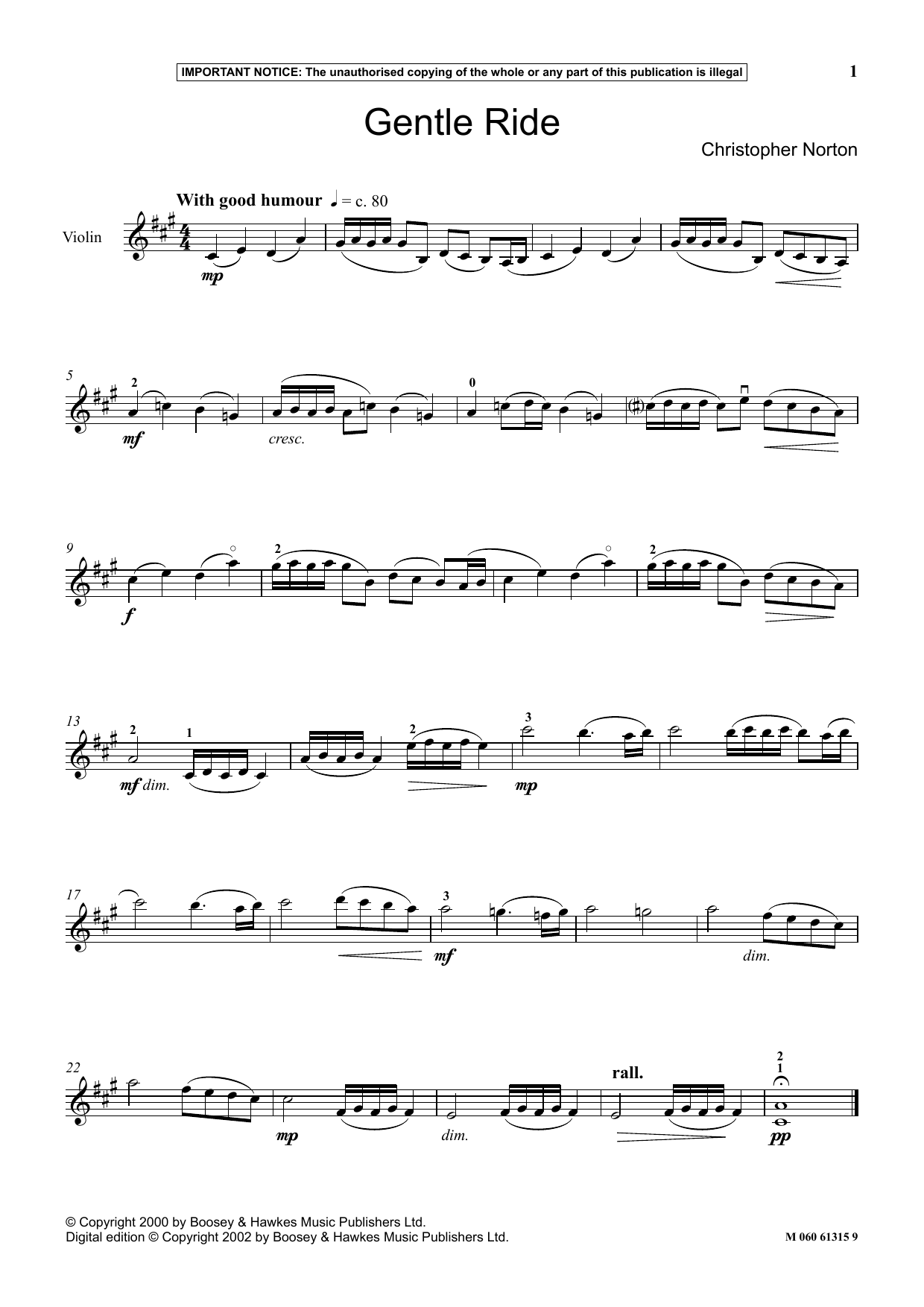 Christopher Norton Gentle Ride sheet music notes and chords. Download Printable PDF.