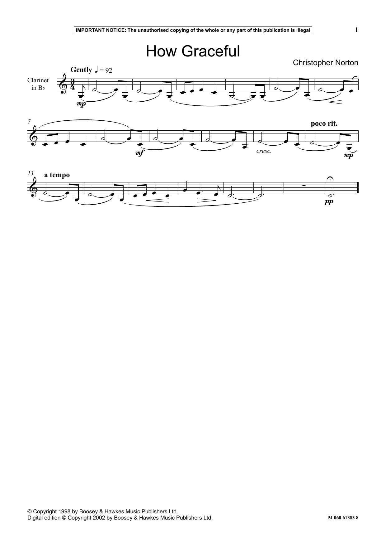 Christopher Norton How Graceful sheet music notes and chords. Download Printable PDF.