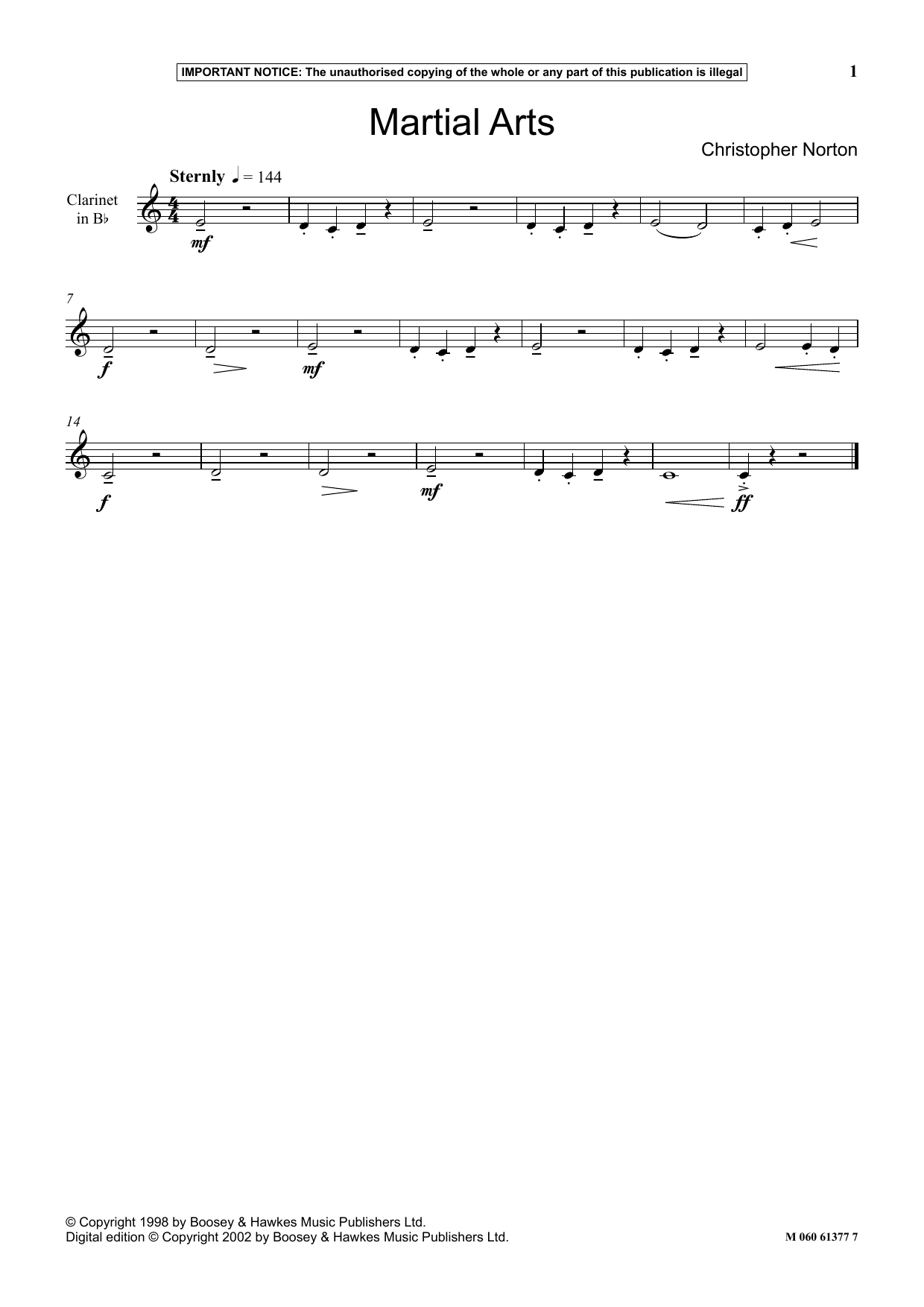 Learn to play Christopher Norton Martial Arts sheet music for Instrumental Solo in minutes. Price: 5.9900$ Christopher Norton Martial Arts sheet music notes and chords arranged for Instrumental Solo