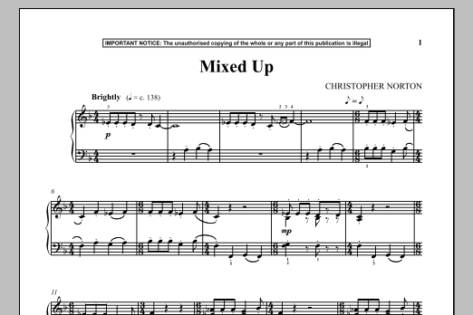 Christopher Norton Mixed Up sheet music notes and chords. Download Printable PDF.