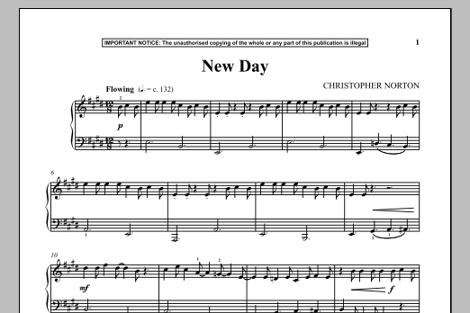 Christopher Norton New Day sheet music notes and chords. Download Printable PDF.