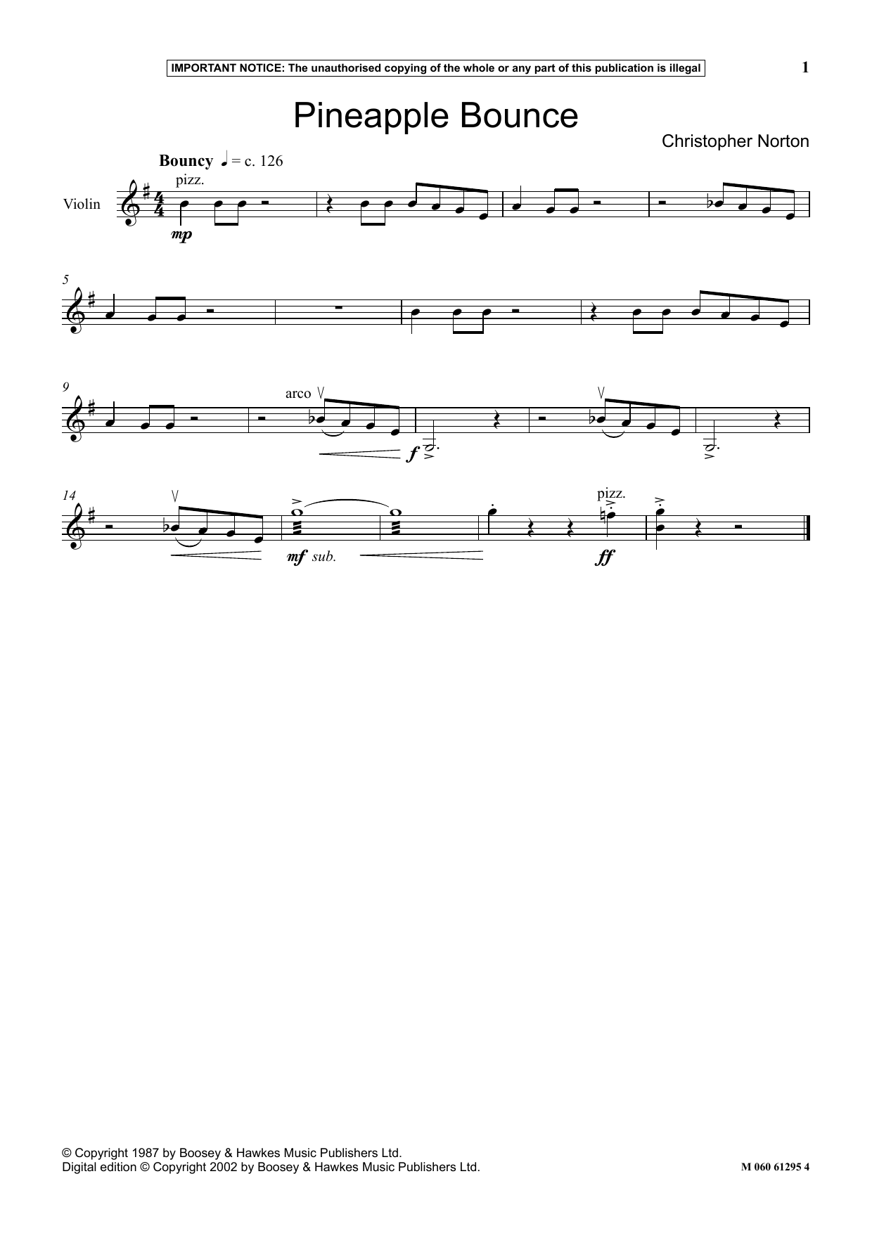 Christopher Norton Pineapple Bounce sheet music notes and chords. Download Printable PDF.