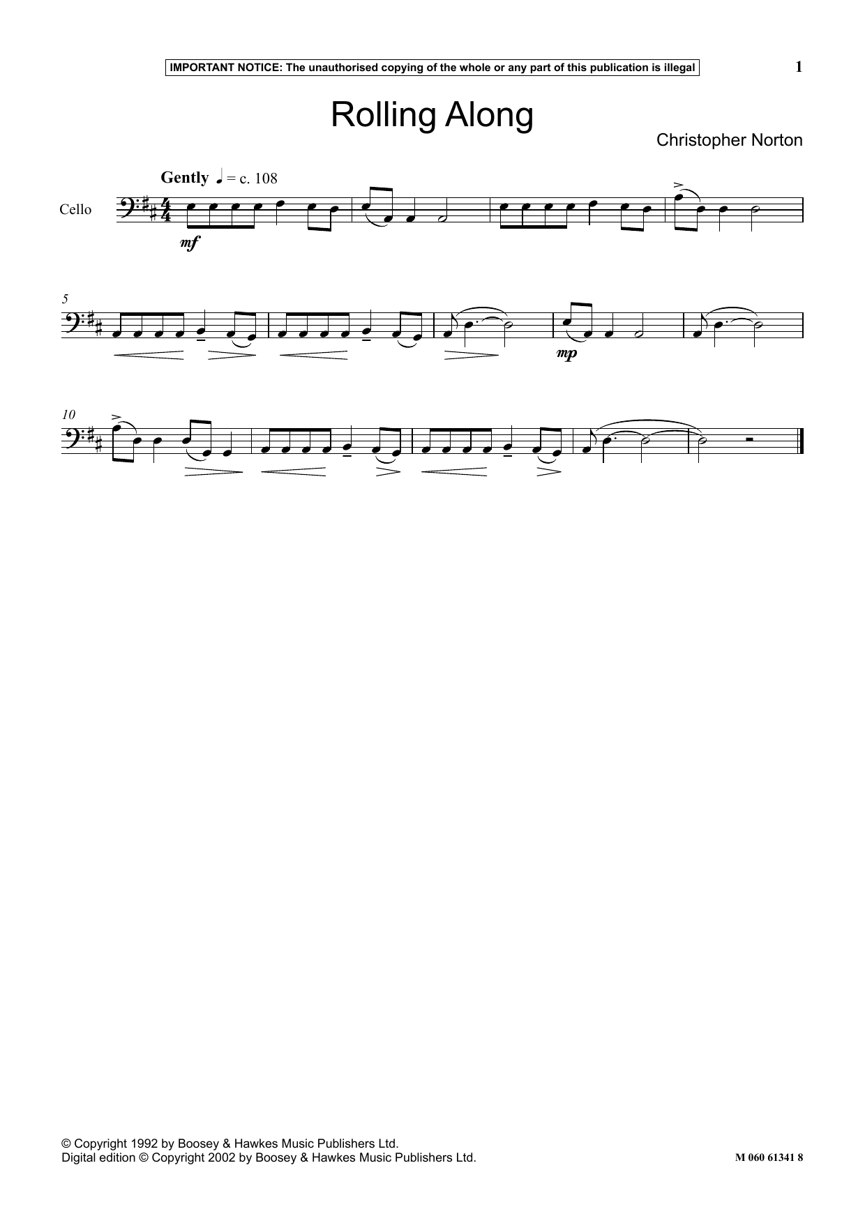 Christopher Norton Rolling Along sheet music notes and chords. Download Printable PDF.