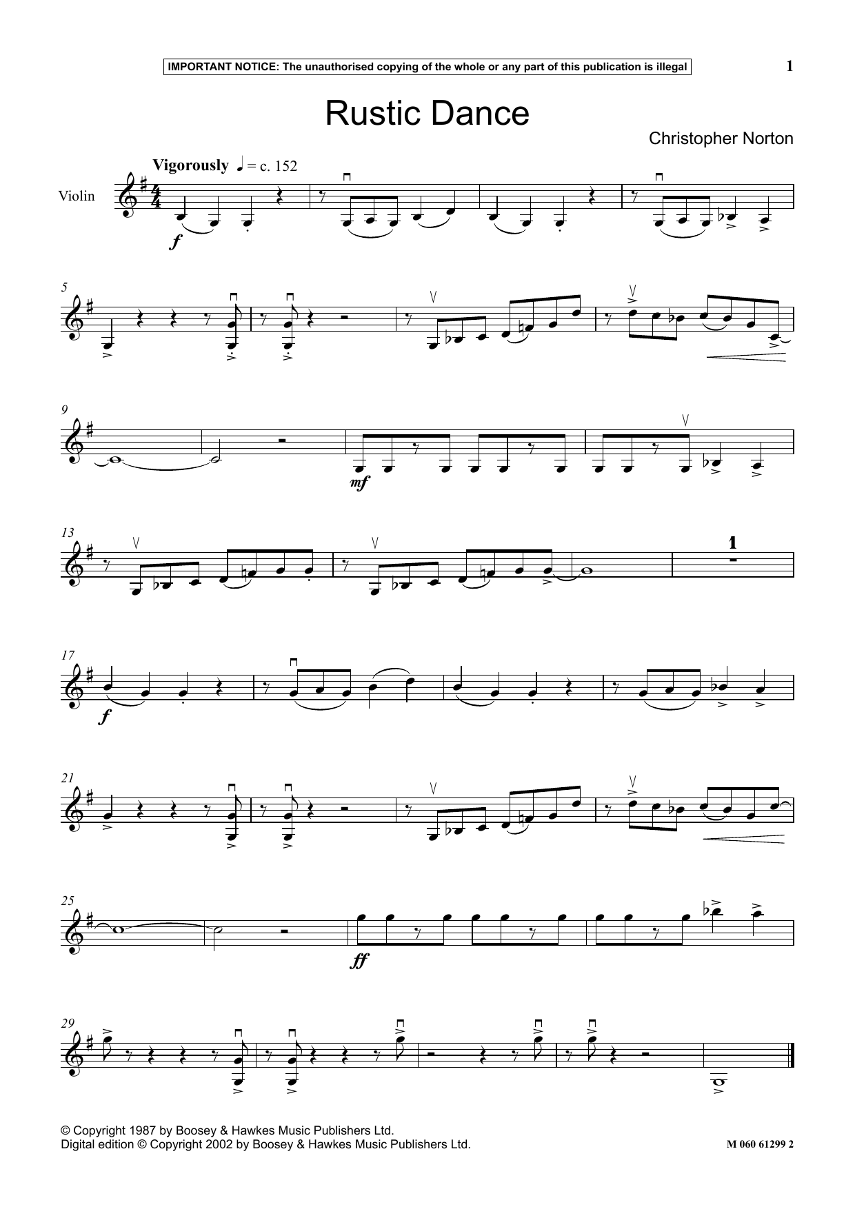 Christopher Norton Rustic Dance sheet music notes and chords. Download Printable PDF.