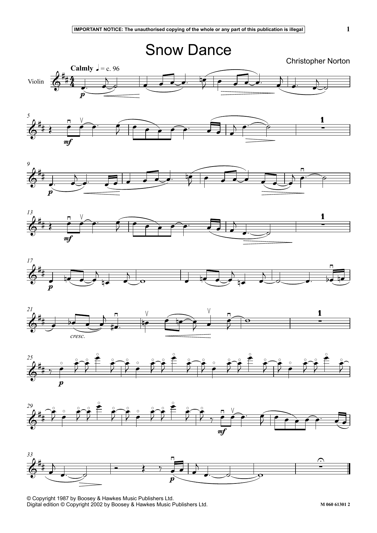 Christopher Norton Snow Dance sheet music notes and chords. Download Printable PDF.