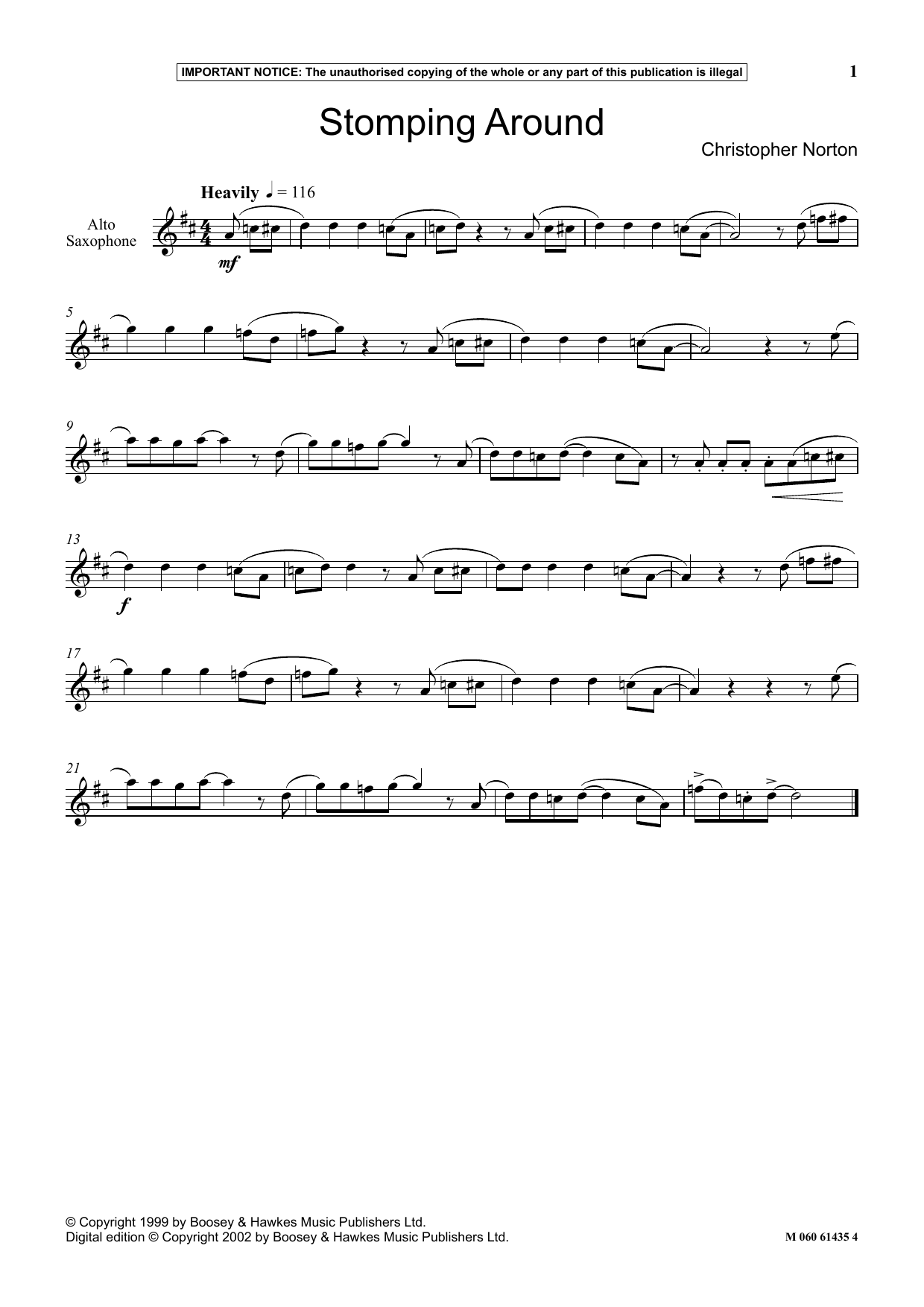 Christopher Norton Stomping Around sheet music notes and chords. Download Printable PDF.