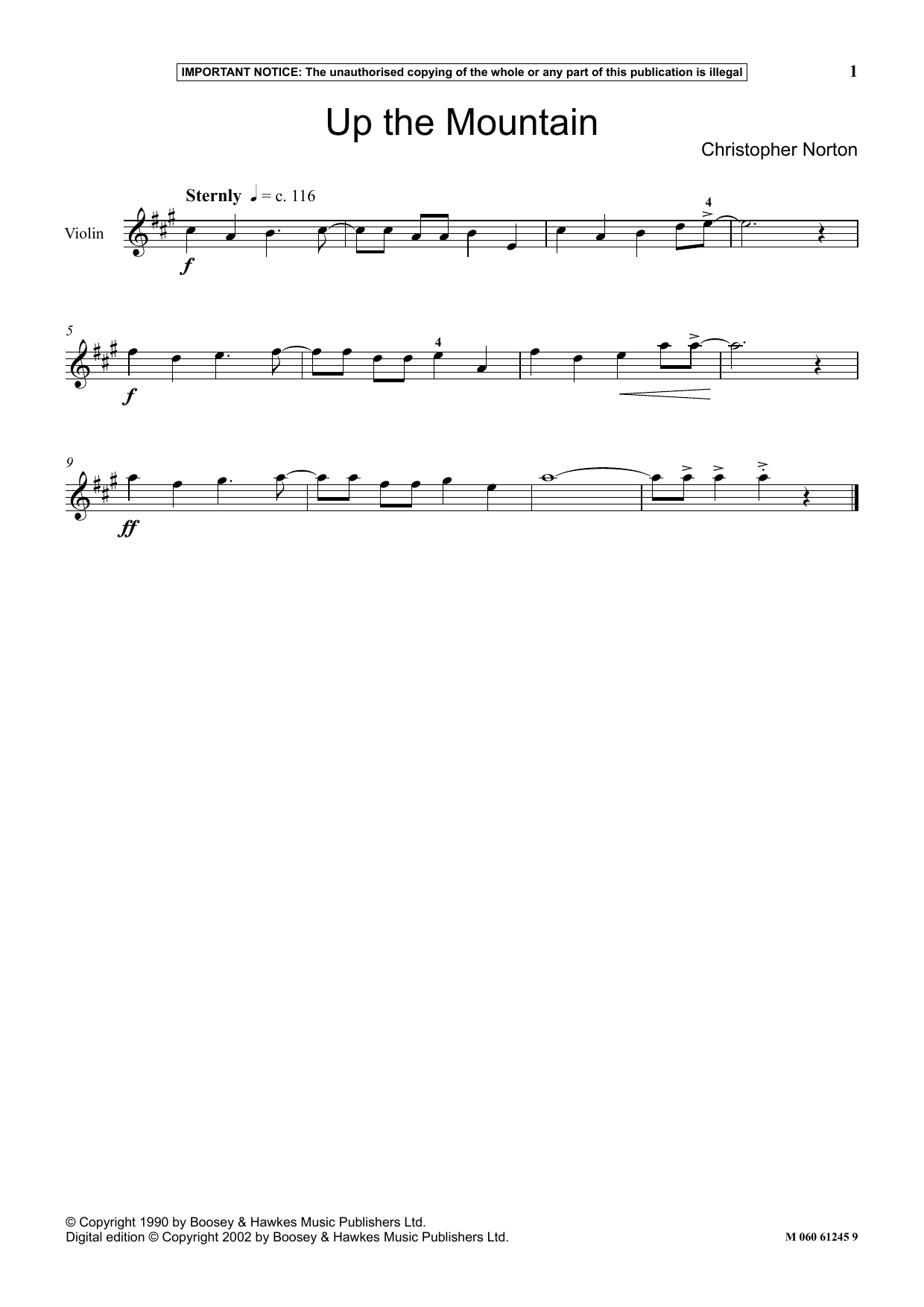 Learn to play Christopher Norton Up The Mountain sheet music for Instrumental Solo in minutes. Price: 5.9900$ Christopher Norton Up The Mountain sheet music notes and chords arranged for Instrumental Solo