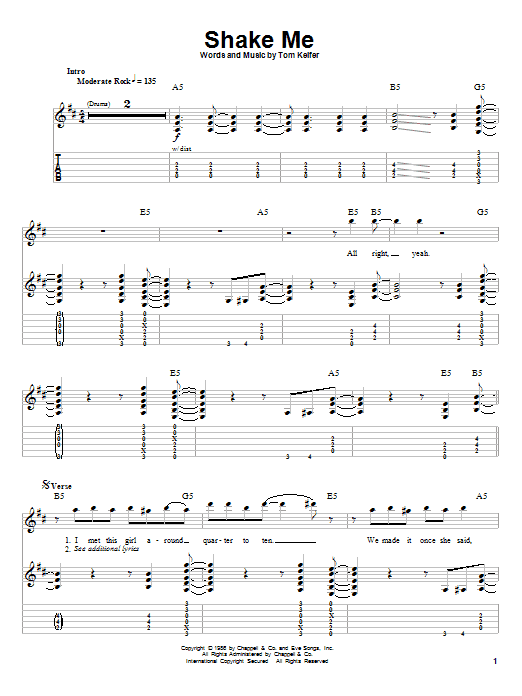 Cinderella Shake Me sheet music notes and chords. Download Printable PDF.