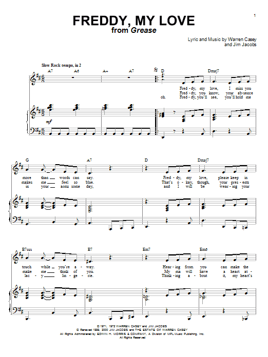 Cindy Bullens Freddy, My Love sheet music notes and chords. Download Printable PDF.