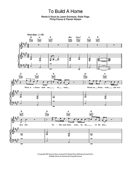 Cinematic Orchestra To Build A Home sheet music notes and chords. Download Printable PDF.