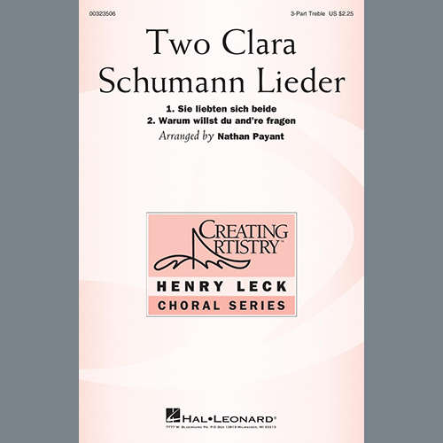 Clara Schumann Two Clara Schumann Lieder (arr. Nathan Payant) Profile Image