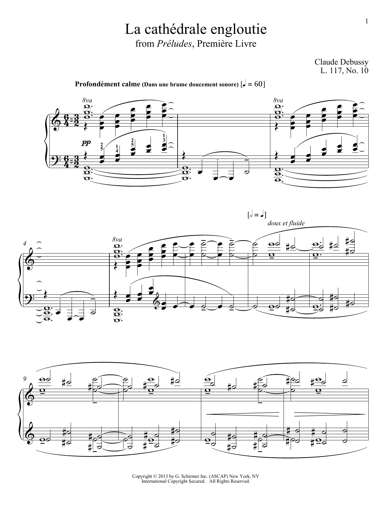 Christopher Harding La Cathedrale Engloutie sheet music notes and chords. Download Printable PDF.