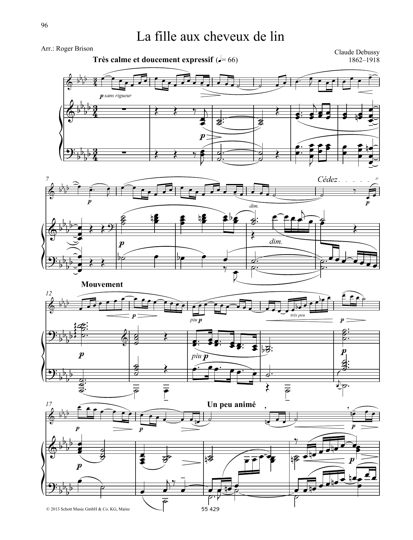 Learn to play Claude Debussy La fille aux chevreux de lin sheet music for Woodwind Solo in minutes. Price: 4.4900$ Claude Debussy La fille aux chevreux de lin sheet music notes and chords arranged for Woodwind Solo