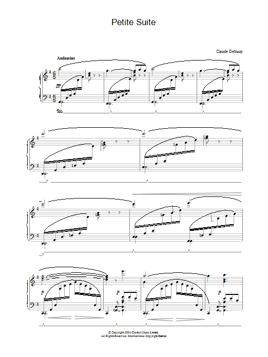 Claude Debussy Petite Suite sheet music notes and chords. Download Printable PDF.