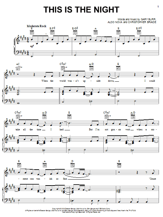 Learn to play Clay Aiken This Is The Night sheet music for Easy Piano in minutes. Clay Aiken This Is The Night sheet music notes and chords. Download Printable PDF.