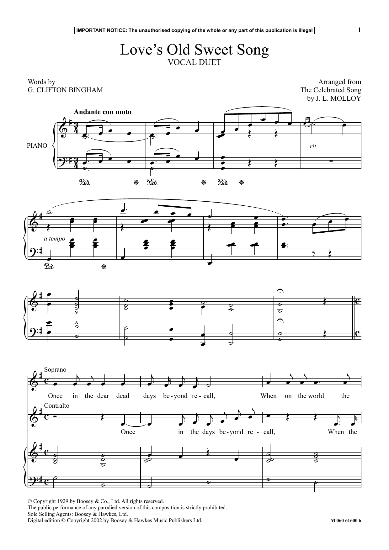 Learn to play Clifton Bingham Love's Old Sweet Song sheet music for Performance Ensemble in minutes. Clifton Bingham Love's Old Sweet Song sheet music notes and chords. Download Printable PDF.