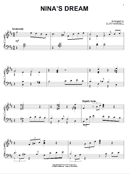 Clint "Nina's Dream (from Black Swan)" Sheet Music PDF Notes, Chords | Film/TV Score Piano Solo Download Printable. SKU: 80024