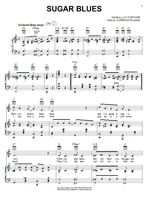 Clyde McCoy and his Orchestra Sugar Blues sheet music notes and chords. Download Printable PDF.