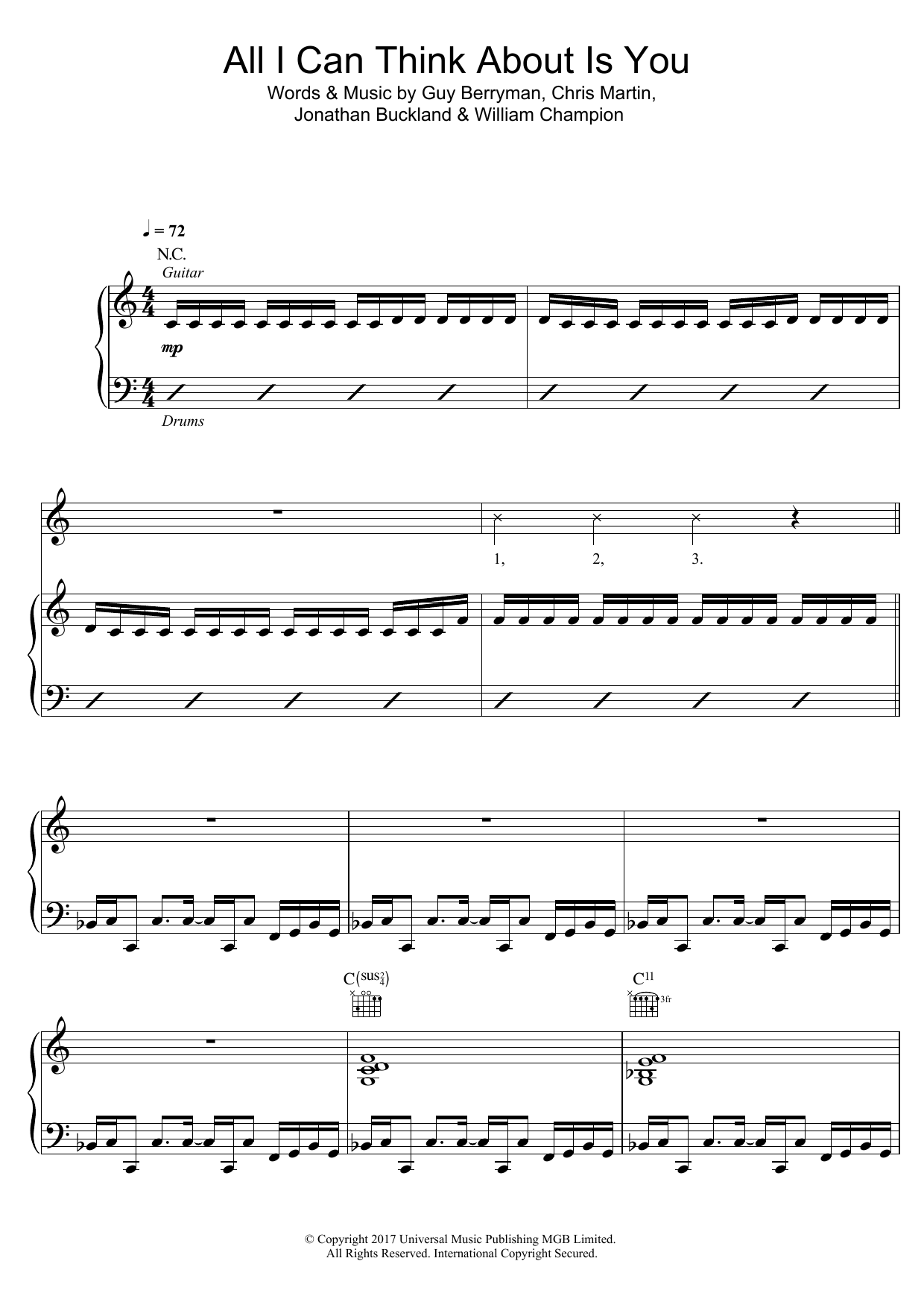 Thinking Of You Guitar Chords