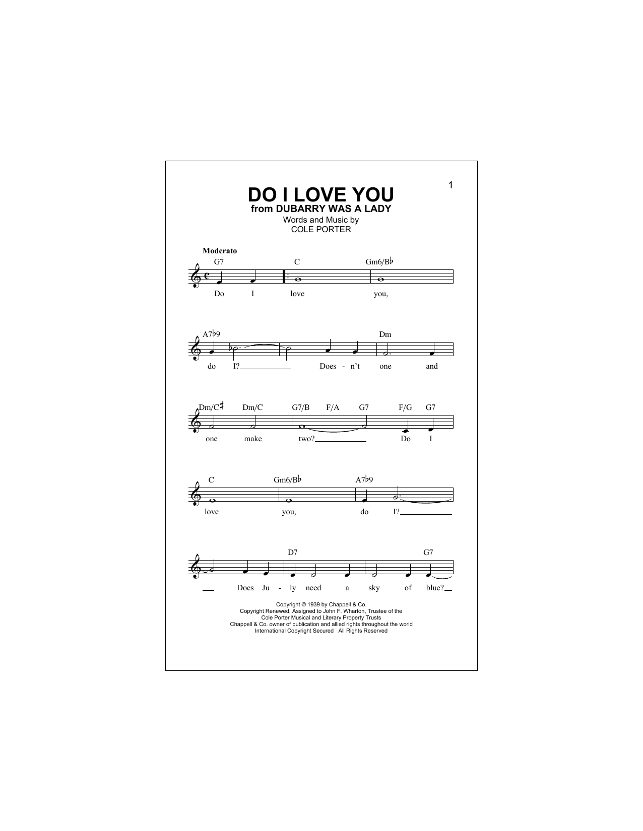 Learn to play Cole Porter Do I Love You sheet music for Real Book – Melody & Chords in minutes. Cole Porter Do I Love You sheet music notes and chords. Download Printable PDF.