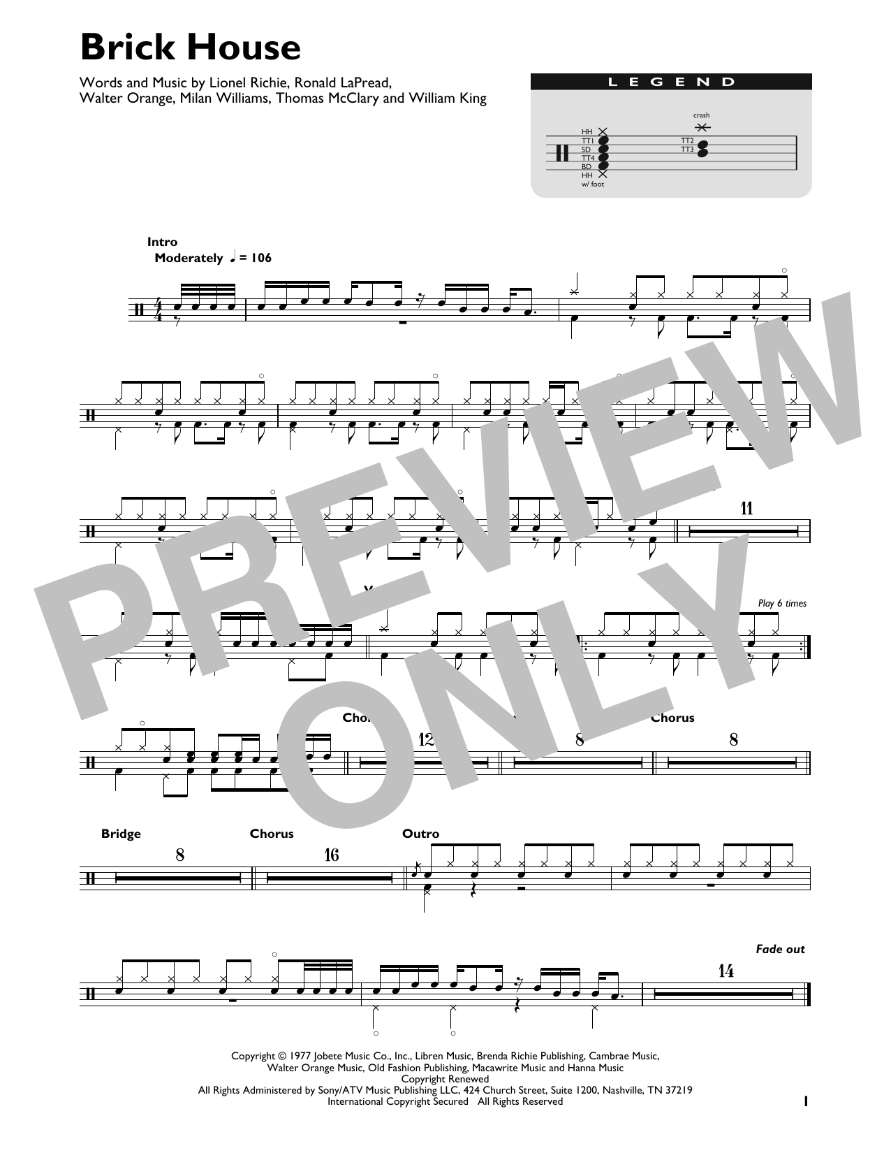 Commodores 'Nightshift' Sheet Music Notes, Chords, Score. Download  Printable PDF Score. in 2023