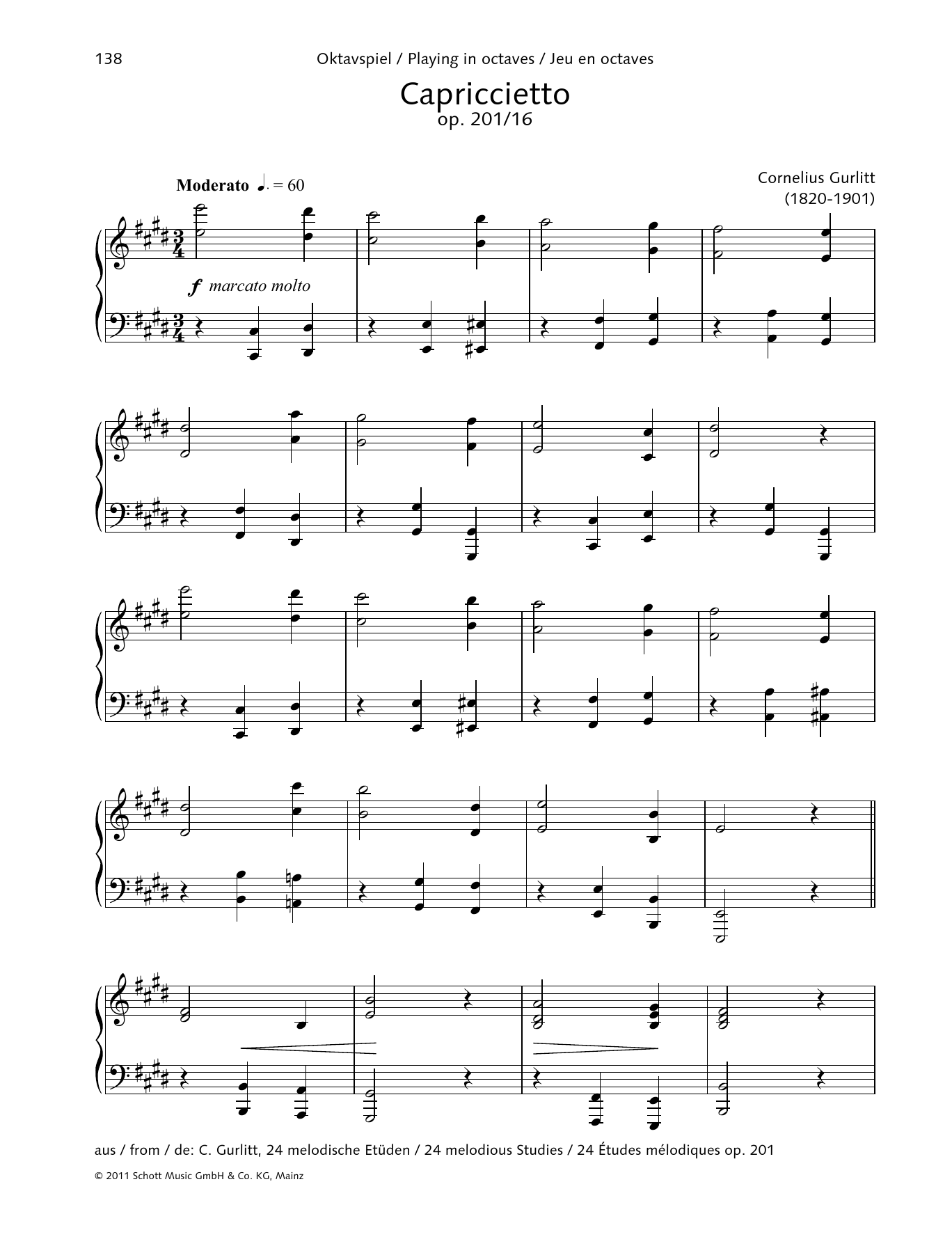 Learn to play Cornelius Gurlitt Capriccietto sheet music for Piano Solo in minutes. Price: 6.9900$ Cornelius Gurlitt Capriccietto sheet music notes and chords arranged for Piano Solo